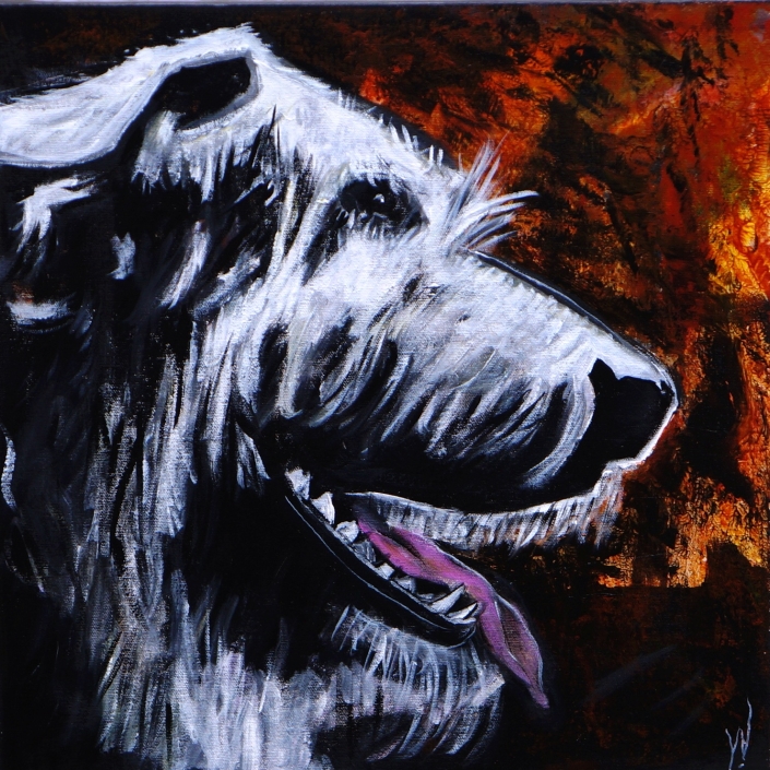 Irsk Ulvehund 40x40 cm.