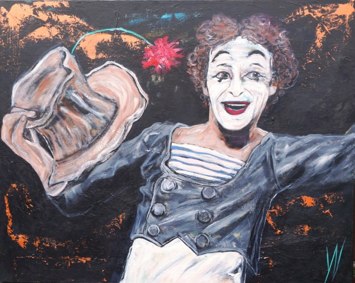 Marcel Marceau 100x80 cm.